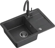 Zlewozmywaki z baterią - CLEAR Zlewozmywak CLEAR Smart 1-k z/o ZCS6244CZ 3623500BL Czarny bateria ZCS6244CZ - miniaturka - grafika 1