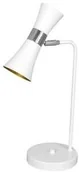 Lampy stojące - Luminex Bowi 1368 lampa stołowa lampka 1x8W GU10 biały złoty - miniaturka - grafika 1