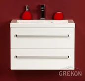 Szafki łazienkowe - Gante Szafka z umywalką ceramiczną 60/39/2 seria Fokus B FKS-B-U60/39/2 +Clever600 - miniaturka - grafika 1