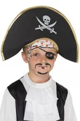 Dodatki do strojów karnawałowych - Smiffys Kapelusz kapitana pirackiego statku z czaszką 22654 - miniaturka - grafika 1