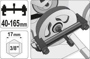 YATO ŚCIĄGACZ KÓŁ PASOWYCH WIELOROWKOWYCH YT-25480 YT-25480 - Narzędzia warsztatowe - miniaturka - grafika 3