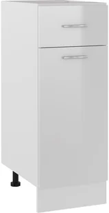 vidaXL Szafka kuchenna, wysoki połysk, biała, 30x46x81,5 cm, płyta - Szafki kuchenne - miniaturka - grafika 2