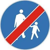 Wyposażenie miejsc publicznych - Znak drogowy nakazu C-16A Koniec drogi dla pieszych - miniaturka - grafika 1