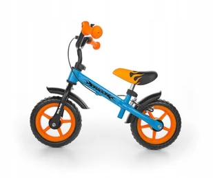 Rowerek biegowy Dragon z hamulcem blue-orange - Rowerki biegowe - miniaturka - grafika 2