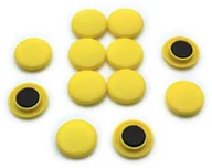 Dekoracje domu - first4magnetsTM first4magnets f4 m30-Yellow średnich plakat/planowanie na magnes, o średnicy 30 MM X 8 MM wysokości, 1 opakowanie z 12, metal, żółty/srebrny, 25 x 10 x 3 cm F4M30-YELLOW-1 - miniaturka - grafika 1