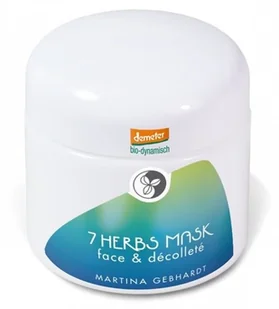 Martina Gebhardt Naturkosmetik Naturkosmetik, 7 Herbs, maseczka ziołowa do twarzy i dekoltu, 100 ml - Maseczki do twarzy - miniaturka - grafika 2