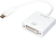 Adaptery i przejściówki - Logilink Adapter USB USB C DVI Biały UA0245A - miniaturka - grafika 1