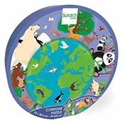 Puzzle - Scratch Puzzle konturowe Mapa świata 45 elem. mokopico-1696-0 - miniaturka - grafika 1