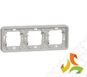 Klawisze i ramki - Schneider Electric MUREVA STYL Podstawa podtynkowa 3 potrójna pozioma IP55 biały MUR39109 MUR39109/SCH - miniaturka - grafika 1