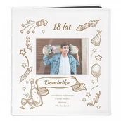 Albumy fotograficzne - NA Murrano Album z Okienkiem Prezent Osiemnastkę Urodziny Grawer ALB-BO-BK-CO2-027 - miniaturka - grafika 1