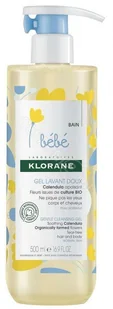 Klorane Baby Calendula żel pod prysznic 500 ml dla dzieci - Kosmetyki kąpielowe dla dzieci - miniaturka - grafika 2