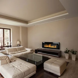 Biokominek wiszący z szybą 1200 x 400 mm czarny połysk - Biokominki - miniaturka - grafika 2