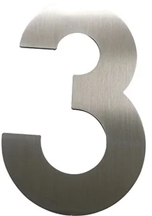 Home System Numer domu cyfra, ze stali szlachetnej, szlifowany, Niro, wysokość: 12 cm,  sztuka - Numery na dom - miniaturka - grafika 2