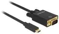 Adaptery i przejściówki - Delock Cable USB Type-câ " Stecker > wtyk VGA (DP alt Mode) Full HD 1080p 3 m Czarny 85263 - miniaturka - grafika 1