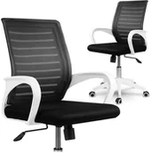 Fotele i krzesła biurowe - Sofotel Fotel biurowy z mikrosiatki Sofotel Batura biało-czarny 2448 - miniaturka - grafika 1