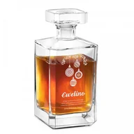 Karafki - Murrano Szklana Karafka Burbon Z Grawerem na Święta Bombki KARB-026 - miniaturka - grafika 1