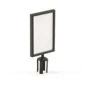 Wyposażenie miejsc publicznych - AJ Uchwyt na znak do taśmowego systemu wygradzającego format A4 czarny 312501 - miniaturka - grafika 1