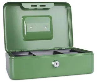Donau Kasetka na pieniądze , duża, 250x90x180mm, zielona 5233001PL-06 - Sejfy i kasy pancerne - miniaturka - grafika 3