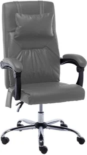 Fotel biurowy, krzesło biurowe shumee Krzesło biurowe z funkcją masażu antracytowe sztuczna skóra - Fotele i krzesła biurowe - miniaturka - grafika 2