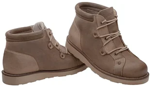 Badura Trzewiki zimowe 4229-089 Beżowe ocieplane Trapery 26076 - Buty zimowe męskie - miniaturka - grafika 2