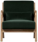 Fotele - Woood Woood Fotel Mark velvet zielony 373811-F - miniaturka - grafika 1