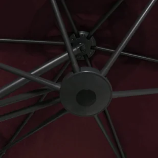 vidaXL Parasol ogrodowy na stalowym słupku, 300 cm, bordowy vidaXL - Parasole ogrodowe - miniaturka - grafika 10