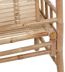 vidaXL Ławka ogrodowa z poduszką, 120 cm, bambusowa 3063880 - Ławki ogrodowe - miniaturka - grafika 4