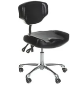 Meble kosmetyczne - Beauty System Taboret tatuażysty obrotowy z oparciem ELMO INKOO BSBD-ELMO - miniaturka - grafika 1