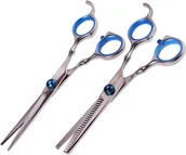 Nożyczki fryzjerskie - Gepard Zestaw nożyczki + degażówki 6,0" fryzjerskie model BLUST N39-GE+D39-GE - miniaturka - grafika 1