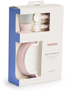Baby Bjorn Zestaw do karmienia, Powder Pink - Zestawy naczyń dla dzieci - miniaturka - grafika 4