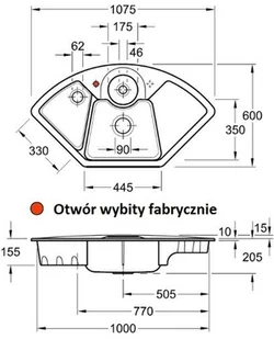 Villeroy & Boch Solo Corner Classicline 6708 02 KD - Zlewozmywaki - miniaturka - grafika 4