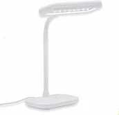 Lampy stojące - Briloner Leuchten lampa biurkowa LED, światło dzienne 6500 K, 800 lumenów, 7,5 W, obrotowa i wychylna szyjka, biała, 44 x 23 x 12 cm - miniaturka - grafika 1