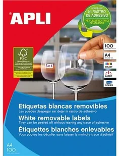 Apli Etykiety usuwalne 17,8x10,0mm, zaokrąglone, białe, 25 ark. AP10197 - Etykiety do drukarek - miniaturka - grafika 2