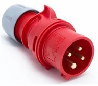 Gniazdka elektryczne - PCE Wtyczka przenośna 32A 400V 3P+Z IP44 024-6 - miniaturka - grafika 1