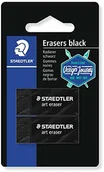 Gumki biurowe - Staedtler 526B3BK2-CST Art Eraser 526B3BK2-CST gumka do mazania, niewielkie okruchy, z przesuwnym mankietem, bez farbowania na papierze, blister z 2 gumkami do mazania, 526B3BK2-C, wielokolorowy - miniaturka - grafika 1