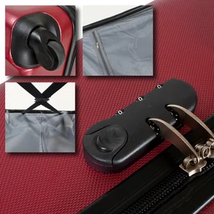 tectake Zestaw walizek 3 częściowy - czerwony 400718 - Walizki - miniaturka - grafika 8