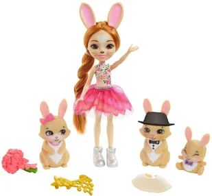 Mattel Enchantimals Rodzina wielopaki Brystal Bunny i króliki GYJ08 GYJ08 GJX43 - Lalki dla dziewczynek - miniaturka - grafika 4