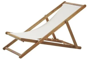 Beliani Leżak ogrodowy ciemne drewno akacjowe ANZIO - Leżaki ogrodowe - miniaturka - grafika 8