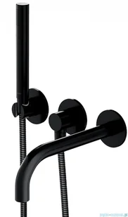 Omnires Y bateria wannowa 5-otworowa podtynkowa czarna Y1237/1BL - Baterie podtynkowe - miniaturka - grafika 3