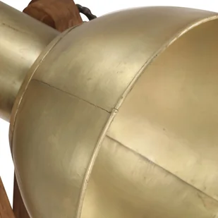 VidaXL Lampa podłogowa, kolor mosiądzu, E27, lite drewno mango 320588 VidaXL VidaXL - Lampy sufitowe - miniaturka - grafika 8