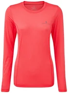 Bluzy sportowe damskie - RONHILL RONHILL Koszulka do biegania damska z długim rękawem WOMENS TECH L/S TEE różowa - miniaturka - grafika 1