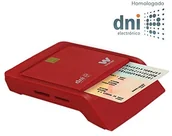 Czytniki kart pamięci - Woxter Lector DNI Electrónico Combo Rojo - miniaturka - grafika 1