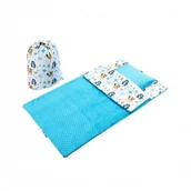 Śpiworki dla dzieci - Bubaland Śpiworek do przedszkola - Łąka Granat - Minky/Bawełna - miniaturka - grafika 1