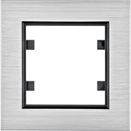 Klawisze i ramki - Hager LUMINA-PASSION-Ramka-1-krotna-aluminium-srebrne WL9012 - miniaturka - grafika 1