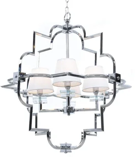 Lumina Deco Deco LAMPA WISZĄCA NOWOCZESNA BIAŁO-CHROMOWANA BALTIMORE W4 LDP 8020-4 (CHR+WT) - Lampy sufitowe Lumina Deco Deco LAMPA WISZĄCA NOWOCZESNA BIAŁO-CHROMOWANA BALTIMORE W4 LDP 8020-4 (CHR+WT) - Lampy sufitowe - miniaturka - grafika 1