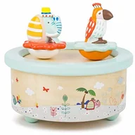 Zabawki interaktywne dla dzieci - Small Foot 11108 Spieluhr Papagei und Elefant, aus Holz, in modernen Pastelfarben,mit Melodie ideal als Einschlafhilfe Spielzeug, Mehrfarbig - miniaturka - grafika 1