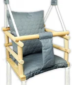 Leżaczki i huśtawki - Szara pikowana huśtawka rosnąca dla dzieci 3w1 G6-A02 - miniaturka - grafika 1