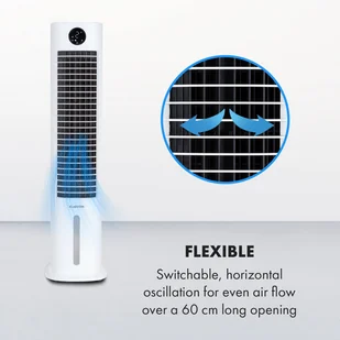 Klarstein Klarstein Skytower Grand Smart, klimatyzer, schładzacz powietrza, 80W, 480 m/h, 8 litrów, przenośny ACO4-SkytwerGrndSmW - Klimatory - miniaturka - grafika 6