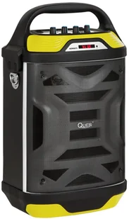 Quer Poprzeczny kom0875 przenośna aktywnego systemu głośników z plikami MP3, Bluetooth, radio FM, karaoke Czarny KOM0875 - Akcesoria do MP3 - miniaturka - grafika 2