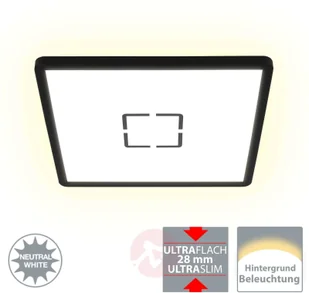 Briloner Lampa sufitowa LED Free, 29 x 29 cm, czarna - Lampy sufitowe - miniaturka - grafika 4